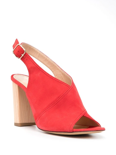 Shop Tila March Arona Leather Sandals In Red