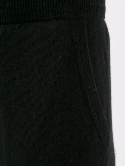 Shop Nili Lotan Cashmere Cropped Track Pants In Black