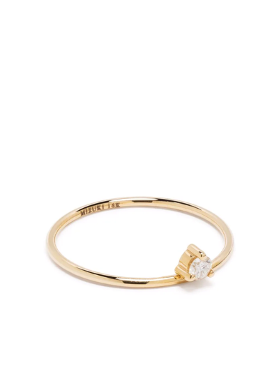 Mizuki 14kt Yellow Gold Diamond Solitaire Ring In Gold