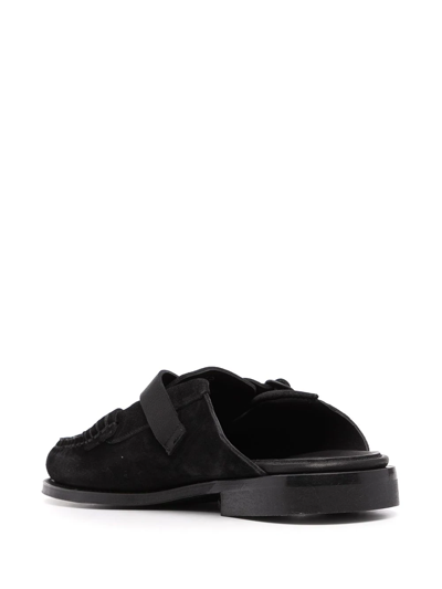 Shop Hereu Slip-on Leather Loafers In 黑色