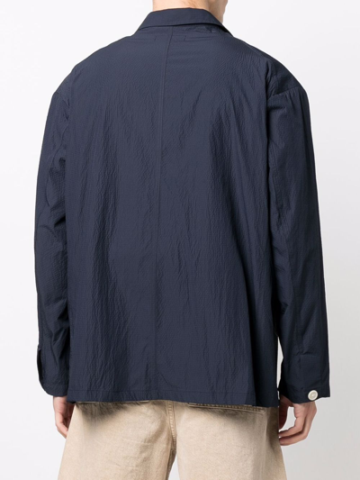 Shop Mackintosh Captain Single-breasted Jacket In Blau