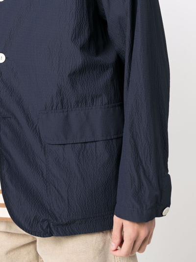 Shop Mackintosh Captain Single-breasted Jacket In Blau