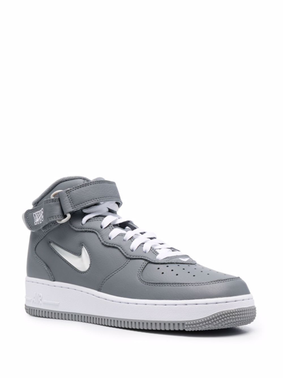 Shop Nike Air Force 1 Mid Jewel Sneakers In Grau