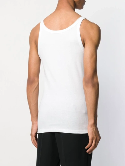 Shop Dolce & Gabbana Ribbed Tank Top In White