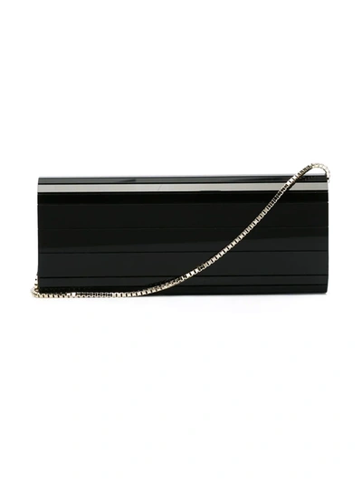 Jimmy Choo Sweetie Acrylic Clutch In Black