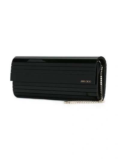 Jimmy Choo Sweetie Acrylic Clutch In Black