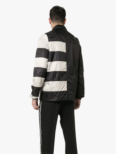 Shop Rick Owens Striped Windbreaker Jacket In Black