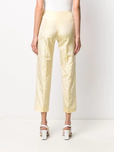 Pre-owned Emilio Pucci 1960s High-waisted Cropped Trousers In Yellow