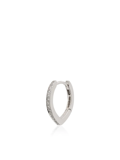 Shop Repossi 18kt White Gold Diamond Single Earring In Silver