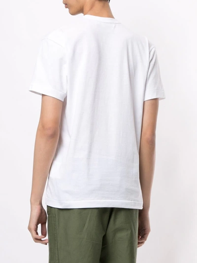 Shop Comme Des Garçons Play Camouflage-print Cotton T-shirt In White