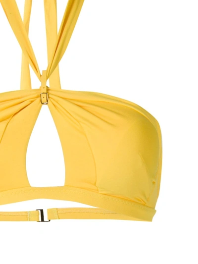 Shop Amir Slama Cut Out Bikini Set In Yellow