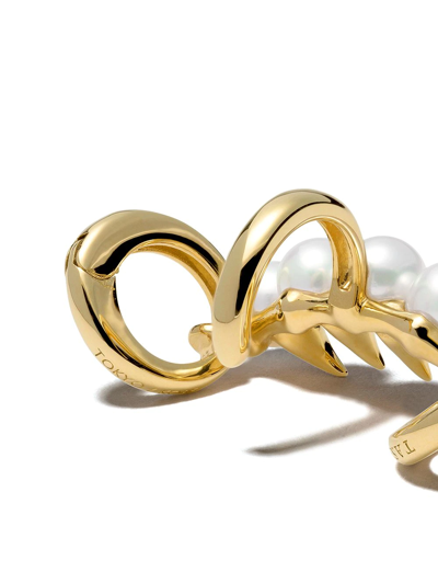 Tasaki 18kt Yellow Gold Danger Scorpion Pearl Ear Cuff In Gold
