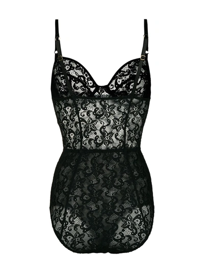 Shop Gilda & Pearl Emilia Lace Bodysuit In Black