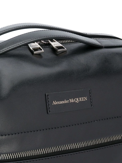 Shop Alexander Mcqueen Logo-patch Tote Bag In Black