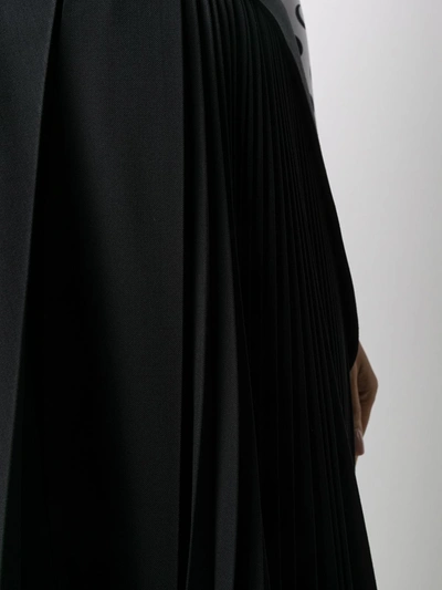 Shop Ambush Asymmetric Pleated Skirt In Black