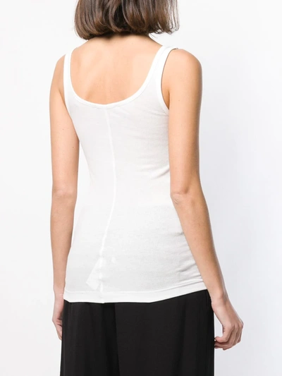 Vince Ribbed Knit Vest In White