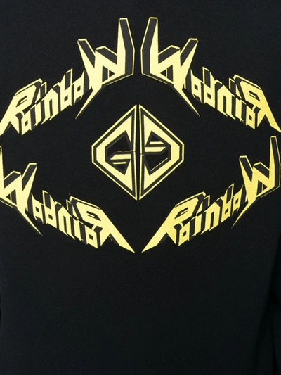 Shop Gucci Rainbow Graphic Logo Sweatshirt In Black
