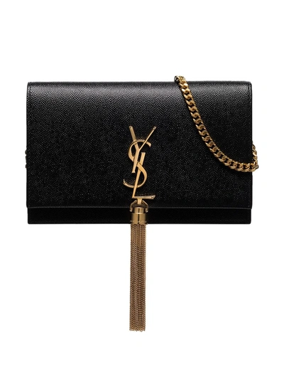 Shop Saint Laurent Small Kate Crossbody Bag In Black