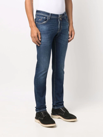 Jacob Cohen Low-rise Skinny Jeans In Blue