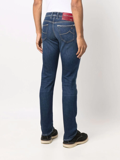 Jacob Cohen Low-rise Skinny Jeans In Blue