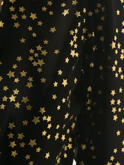Shop Attico Star-print Plunge-neck Dress In Black