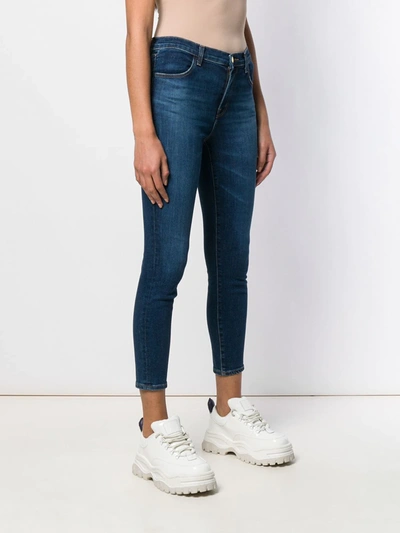 Shop J Brand Cropped Skinny Jeans In Blue