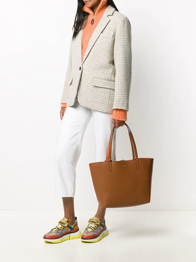 Shop Lauren Ralph Lauren Reversible Logo Tote Bag In Brown