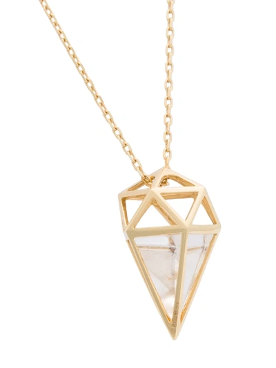 Shop Noor Fares Cube Pendant Necklace In Metallic