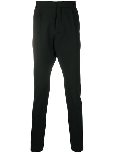 Shop Balmain Drop-crotch Trousers In Black