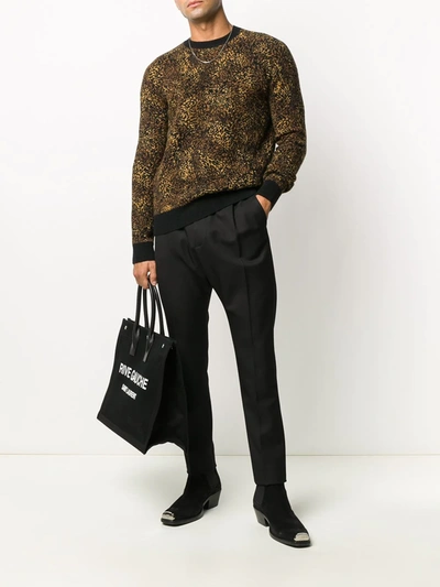 Balmain Embroidered Crepe Straight-leg Tailored Trousers In Black