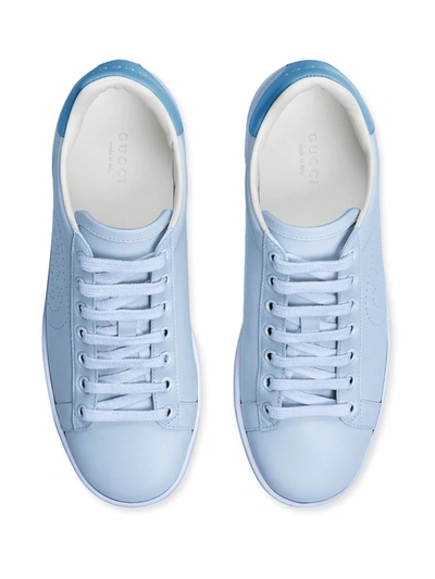 Shop Gucci Ace Low-top Sneakers In Blue