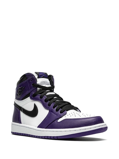 Shop Jordan Air  1 Retro High Og "court Purple 2.0" Sneakers In White