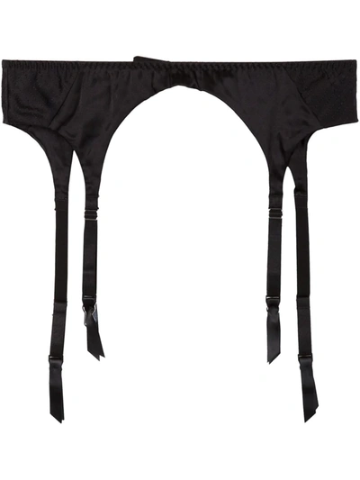 Shop Fleur Du Mal Topstitch Garter Belt In Black