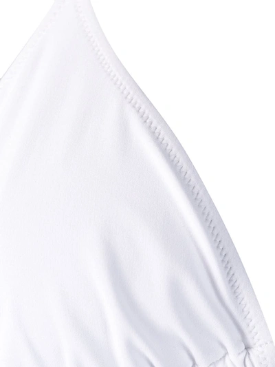 Shop Dolce & Gabbana Triangle Bikini Top In White