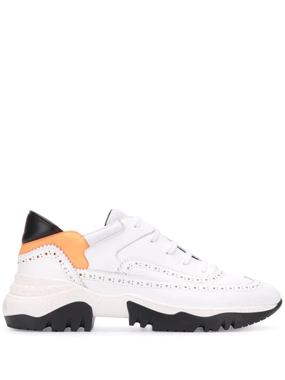 Shop A.f.vandevorst Perforated Trim Sneakers In White