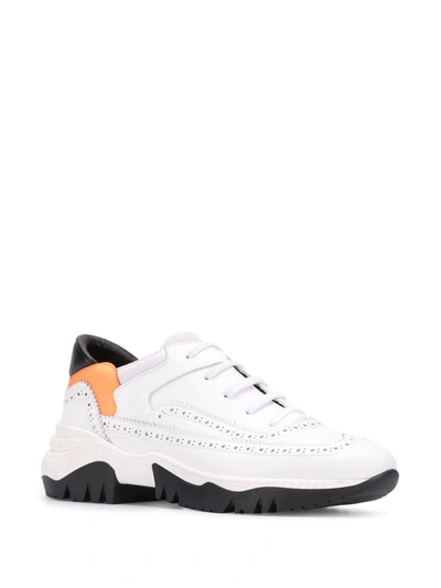 Shop A.f.vandevorst Perforated Trim Sneakers In White