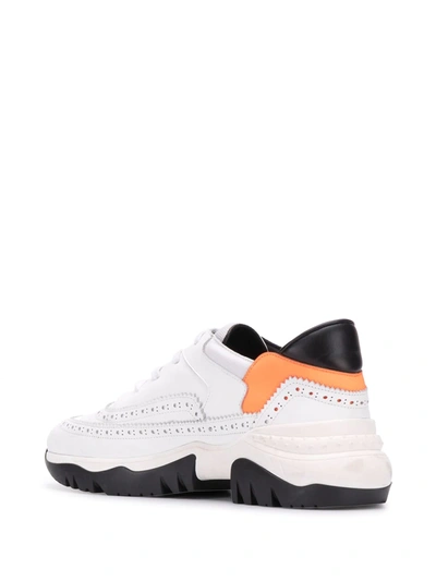 Shop A.f.vandevorst Perforated Trim Sneakers In White