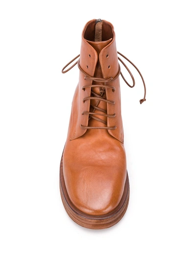 Shop Marsèll Rear Zipped Boots In Brown