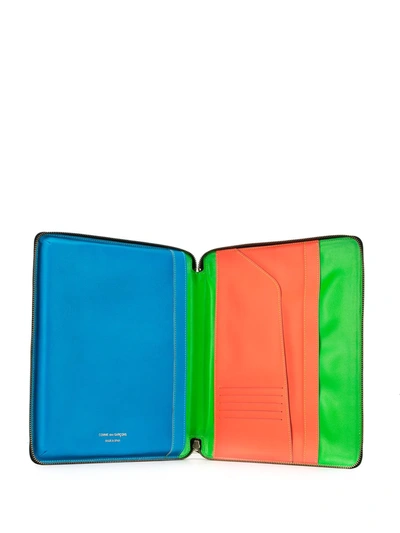 Comme Des Garçons Homme Deux Zip-around Laptop Case 23cmx28cm In Green