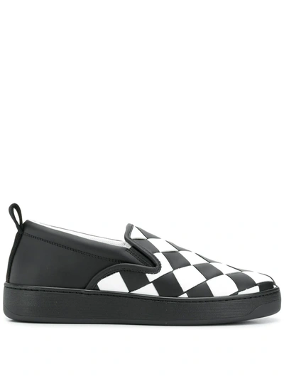 BOTTEGA VENETA MAXI INTRECCIO SLIP-ON SNEAKERS - 黑色