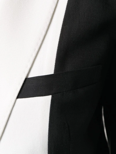 Shop Haider Ackermann Monochrome Panelled Wrap Blazer In Black