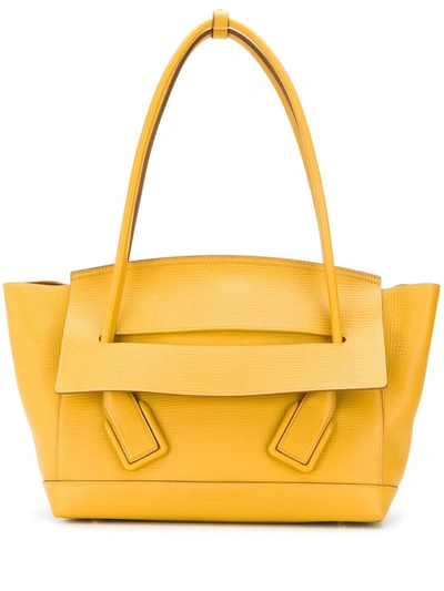 Shop Bottega Veneta Medium Arco Tote Bag In Yellow