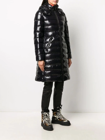 Moncler Moka Quilted Down Coat In Black