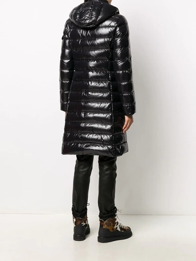 Moncler Moka Quilted Down Coat In Black