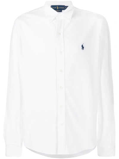 Polo Ralph Lauren Polo Pony-embroidered Long-sleeve Shirt In White