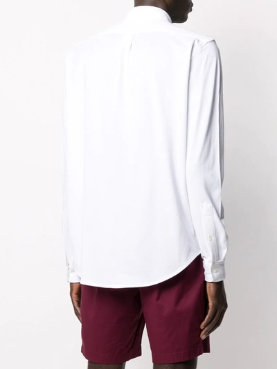 Polo Ralph Lauren Polo Pony-embroidered Long-sleeve Shirt In White