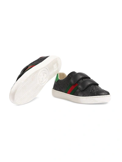 Shop Gucci Children's  Signature Sneaker With Web In Black