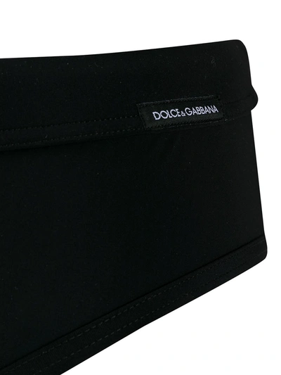 Shop Dolce & Gabbana Drawstring Swimming Trunks In Black