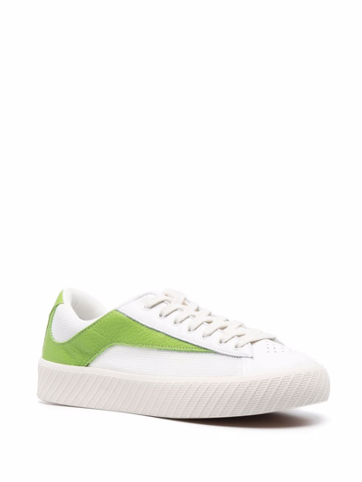Shop By Far Rodina Leather Trainers In Weiss