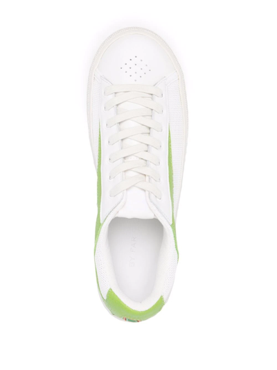 Shop By Far Rodina Leather Trainers In Weiss